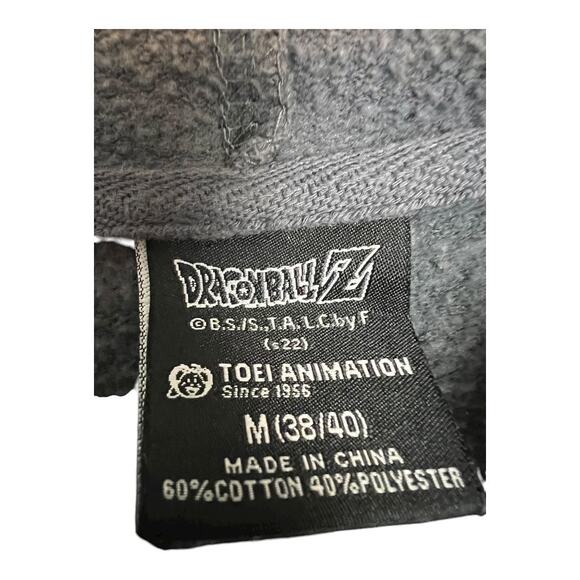 DragonballZ Grunge Sweatshirt Fleece Pullover Hoodie Distressed Thrashed Medium - Picture 2 of 4